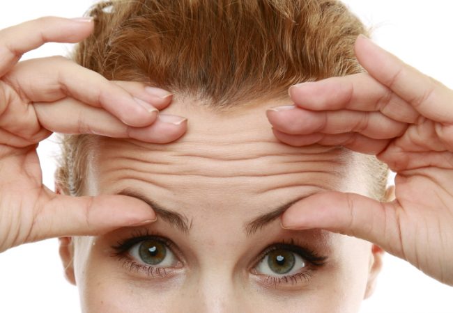 Get rid of forehead wrinkles